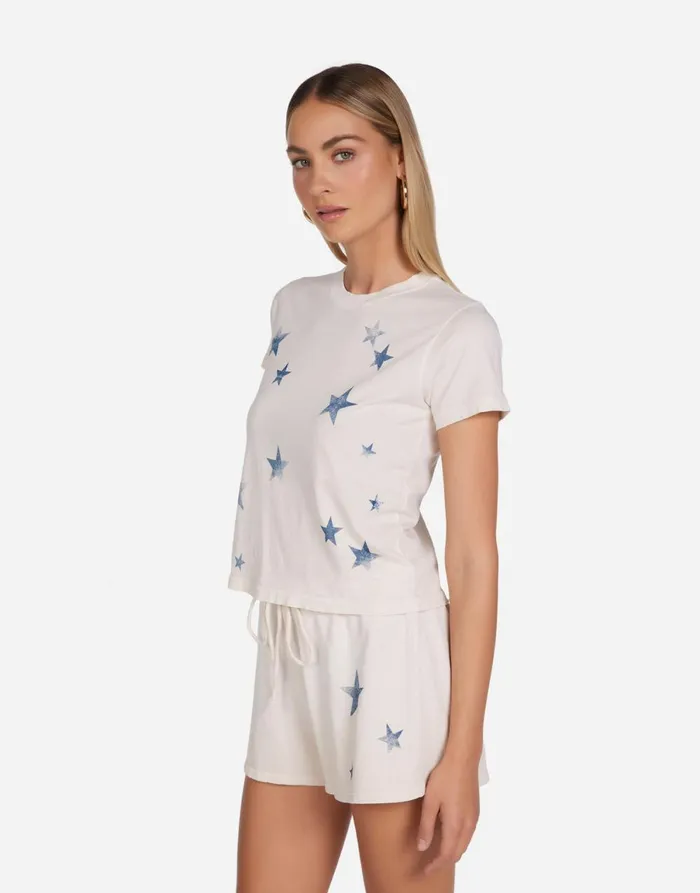 Ursula Vintage Stars Ivory Ombre Women039s Lauren Moshi Short Sleeve