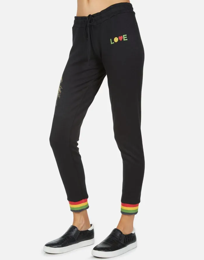 Valencia Rasta Lion Black Women039s Lauren Moshi Long Sweatpants