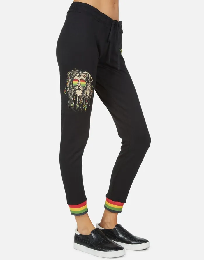 Valencia Rasta Lion Black Women039s Lauren Moshi Long Sweatpants