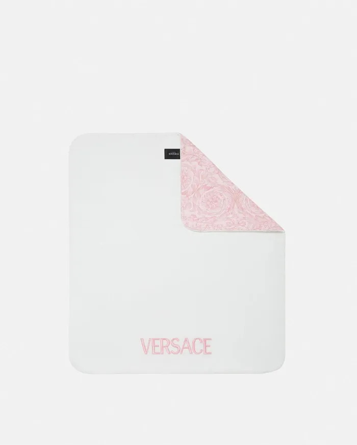 Versace Accessories Kids Barocco Padded Baby Blanket Pinkprint