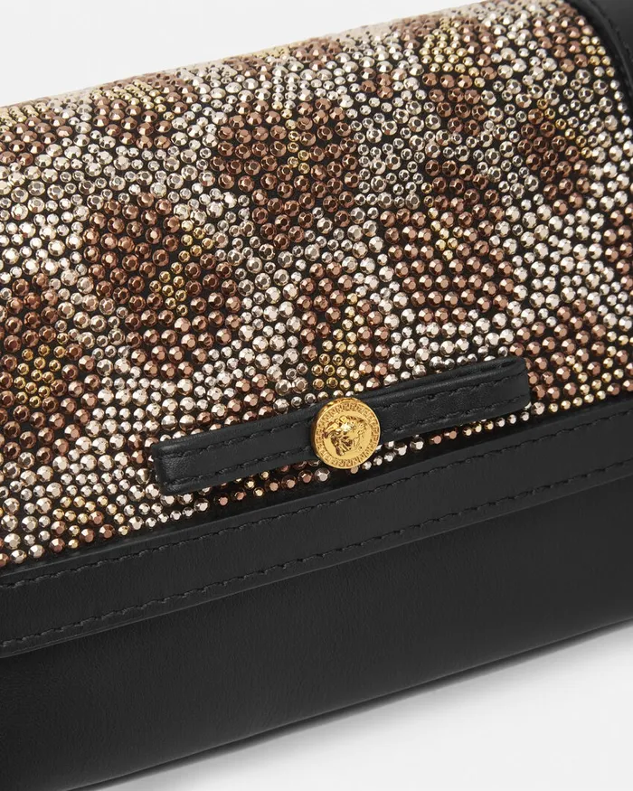 Versace Bags and Accessories Kids Crystal Leopard Shoulder Bag 2bs3v