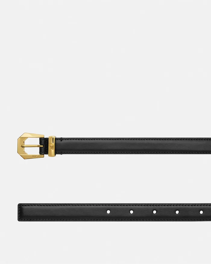 Versace Belts Men Medusa Heritage Leather Belt 08034 Blackgold