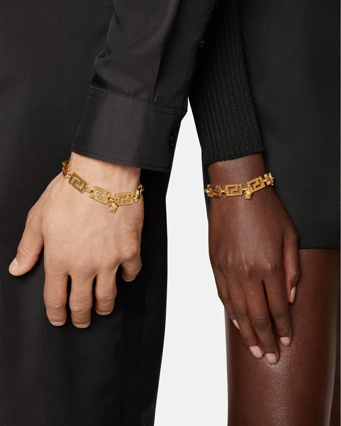 Versace Bracelets WomenMen Greca Bracelet Warm Gold