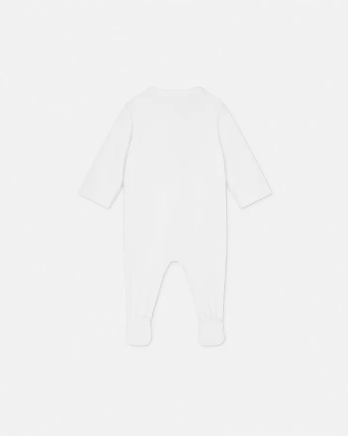 Versace Clothing Kids Studded Medusa Baby Sleepsuit Whiteprint