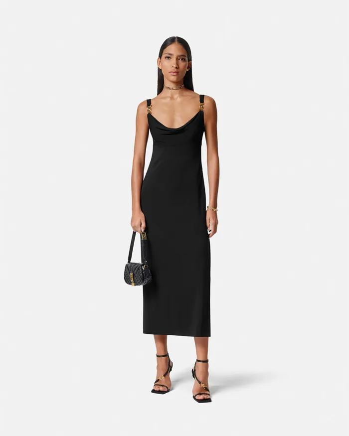 Versace Dresses Women Medusa 03995 Long Dress Black