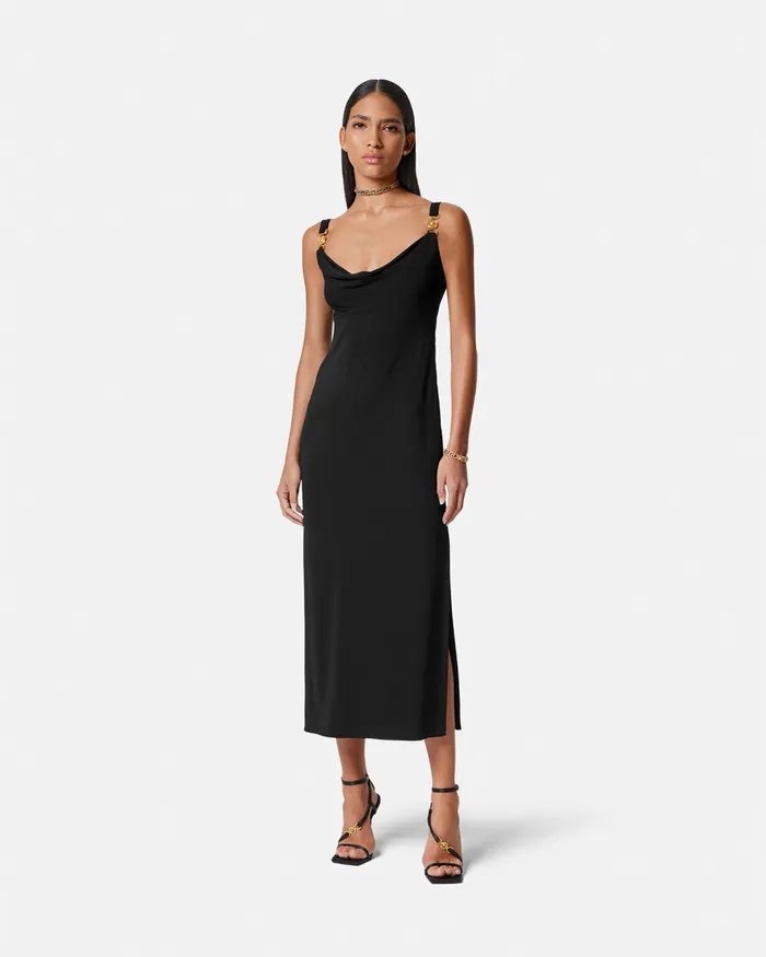 Versace Dresses Women Medusa 03995 Long Dress Black