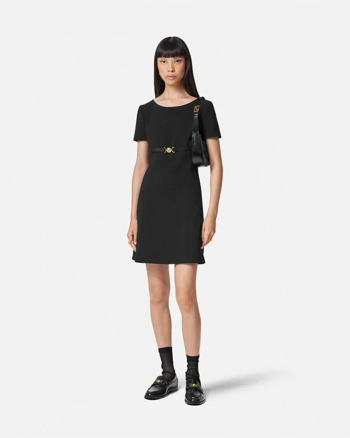 Versace Dresses Women Medusa 03995 ShortSleeved Mini Dress Black