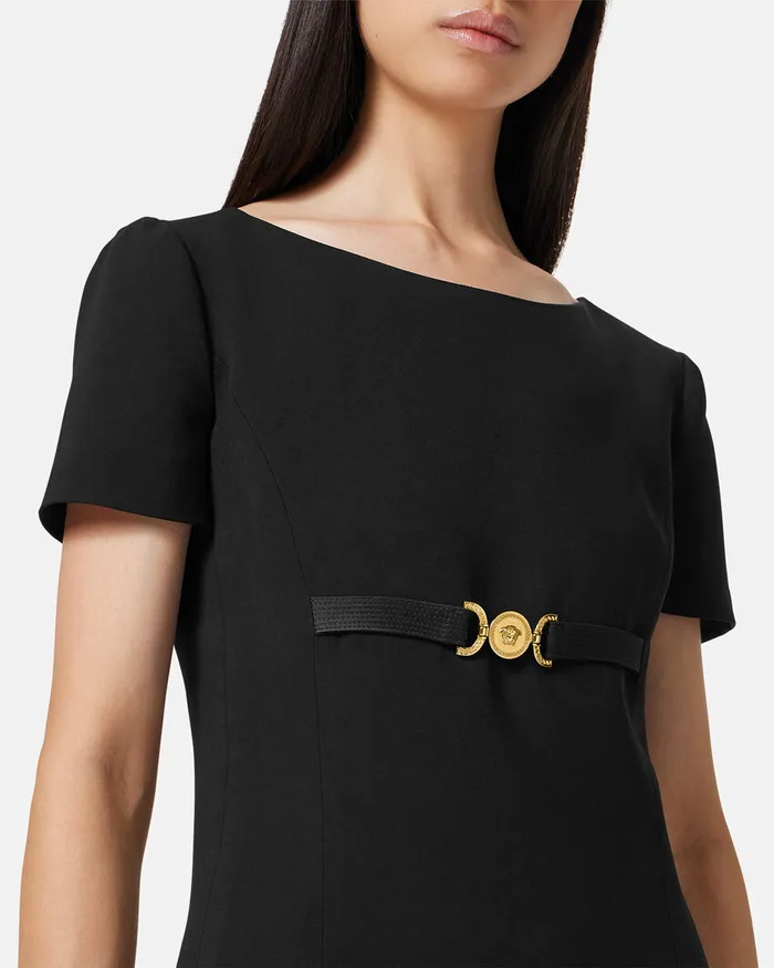 Versace Dresses Women Medusa 03995 ShortSleeved Mini Dress Black