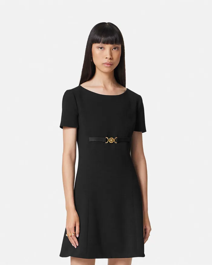Versace Dresses Women Medusa 03995 ShortSleeved Mini Dress Black