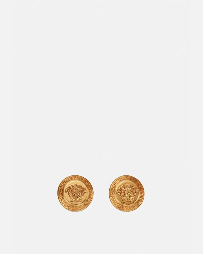 Versace Earrings MenWomen Tribute Stud Earrings Gold