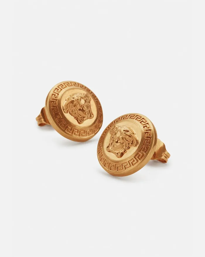 Versace Earrings MenWomen Tribute Stud Earrings Gold