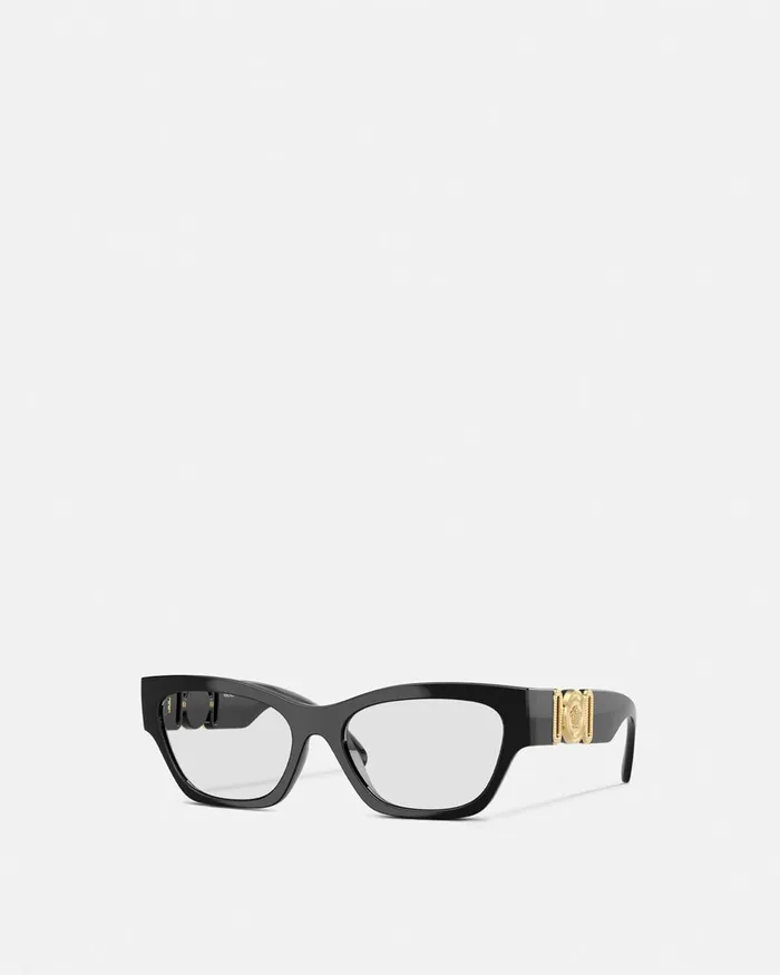 Versace Eyeglass Frames Women Medusa Biggie CatEye Glasses Blackgold