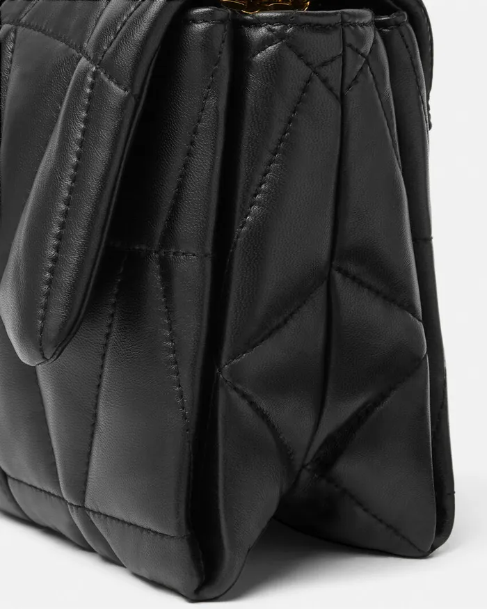 Versace Kleio Women Kleio Quilted Shoulder Bag Blackgold