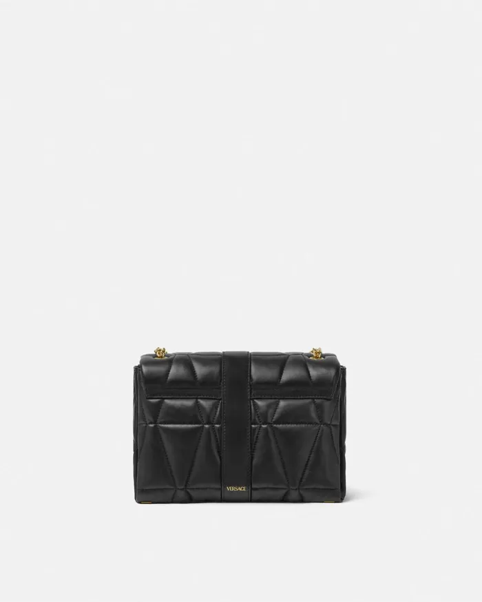 Versace Kleio Women Kleio Quilted Shoulder Bag Blackgold