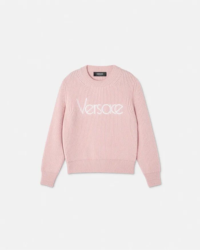 Versace Knitwear and Sweatshirts Kids 1978 ReEdition Logo Sweater Light Pink