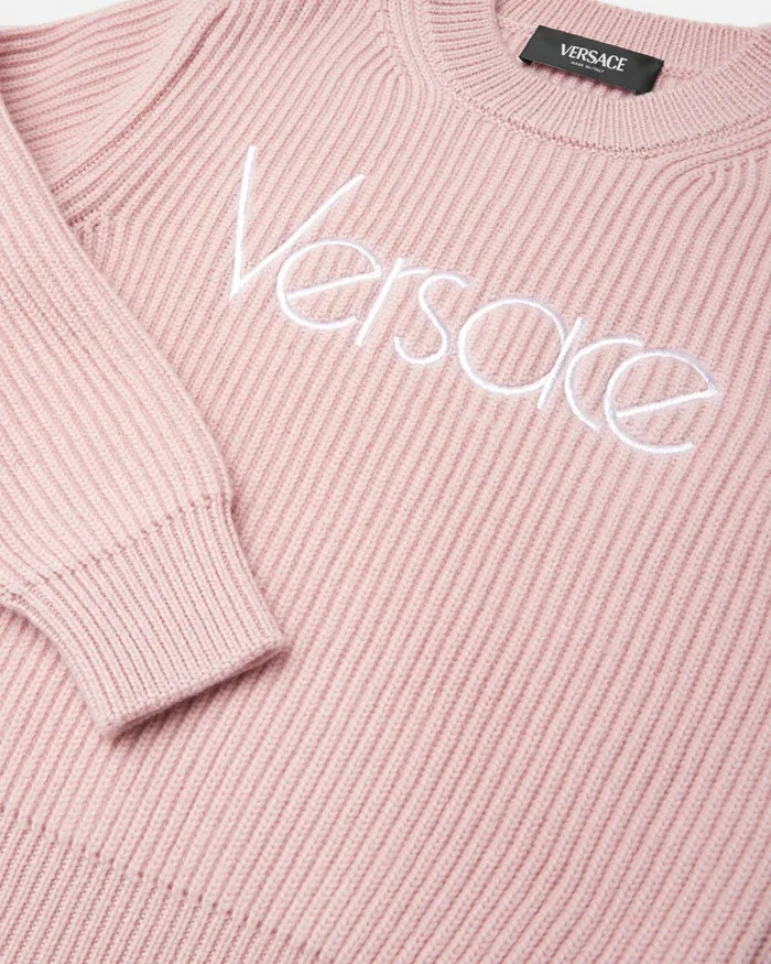 Versace Knitwear and Sweatshirts Kids 1978 ReEdition Logo Sweater Light Pink