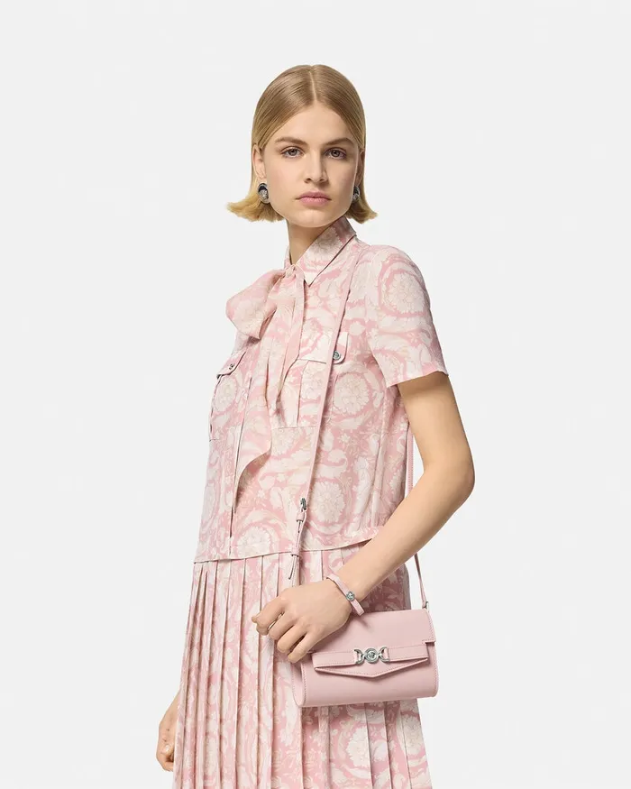 Versace Mini Bags and Clutches Women Medusa 03995 Crossbody Bag Light Pink