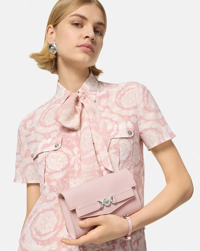 Versace Mini Bags and Clutches Women Medusa 03995 Crossbody Bag Light Pink