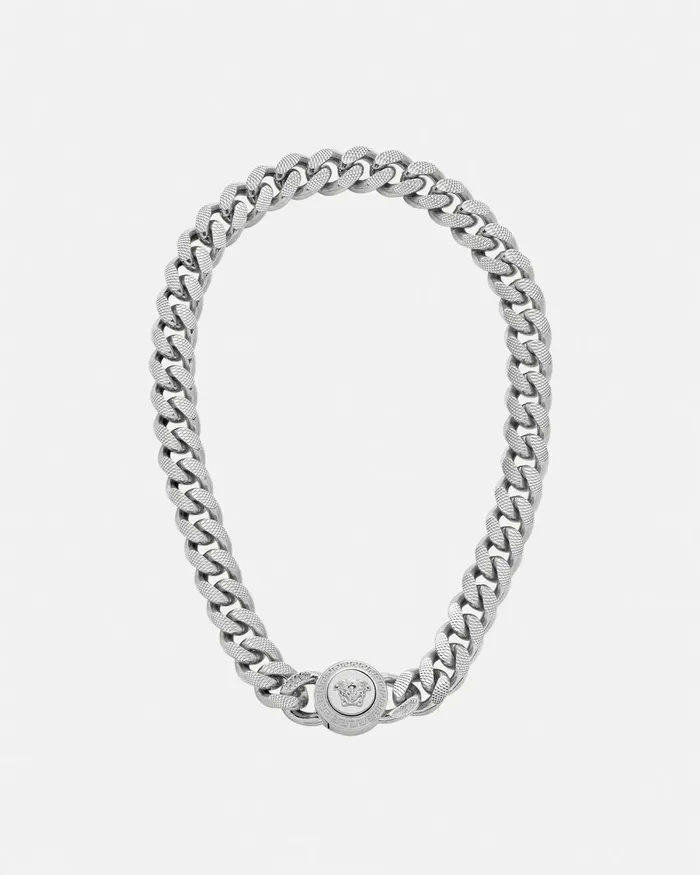 Versace Necklaces WomenMen Chain Medusa Necklace Silver