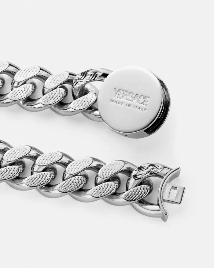 Versace Necklaces WomenMen Chain Medusa Necklace Silver