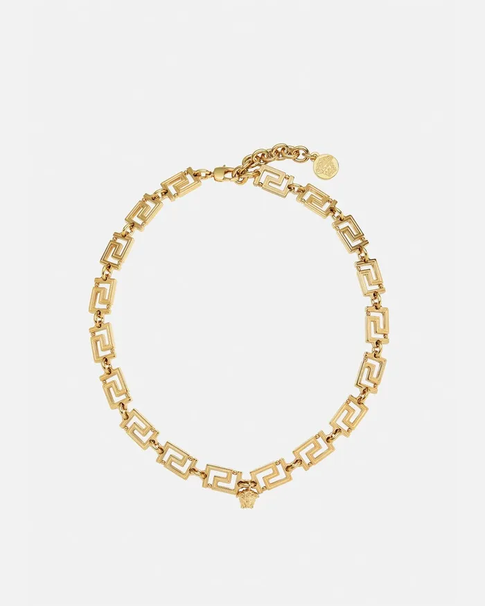 Versace Necklaces WomenMen Greca Necklace Light Gold