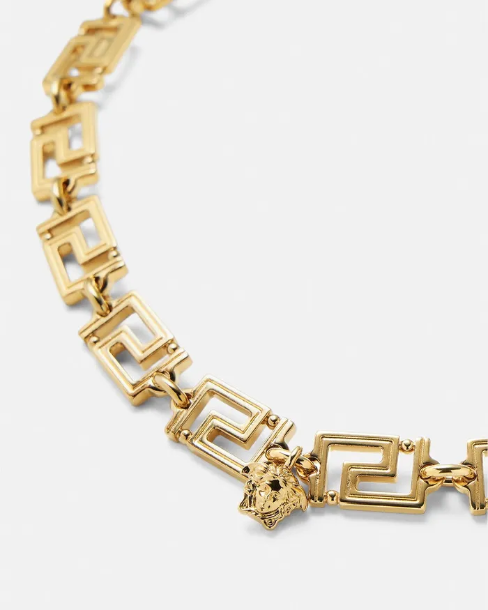 Versace Necklaces WomenMen Greca Necklace Light Gold
