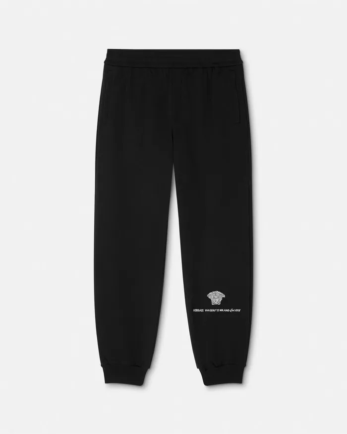 Versace Pants and Shorts Men Medusa Milano Sweatpants Black
