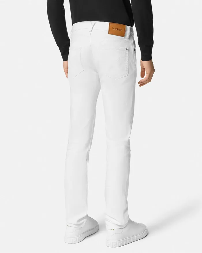 Versace Pants and Shorts Men SlimFit Jeans White