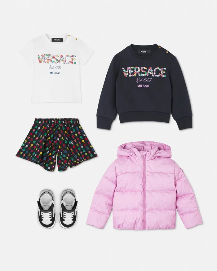 Versace Pants and Skirts Kids Falling Flowers Baby Shorts Print