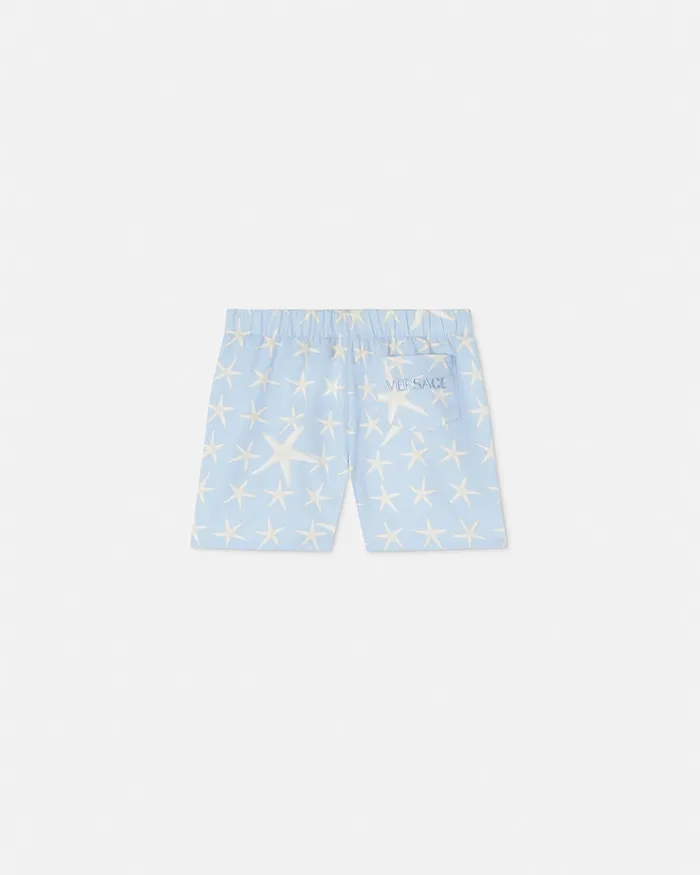Versace Pants Kids Stella Marina Baby Shorts Light Blue