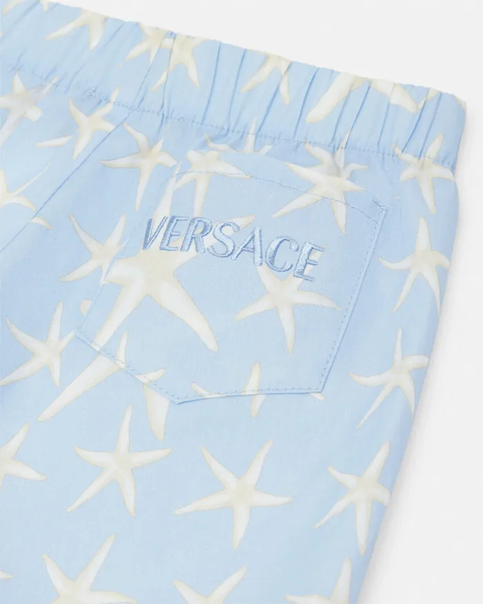 Versace Pants Kids Stella Marina Baby Shorts Light Blue