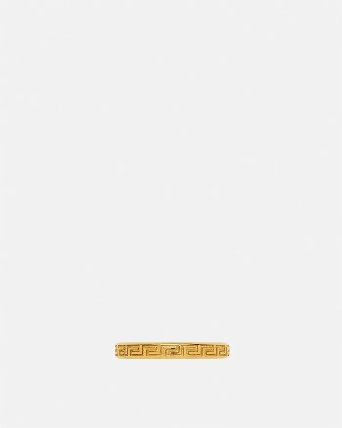 Versace Rings WomenMen Greca Ring Light Gold