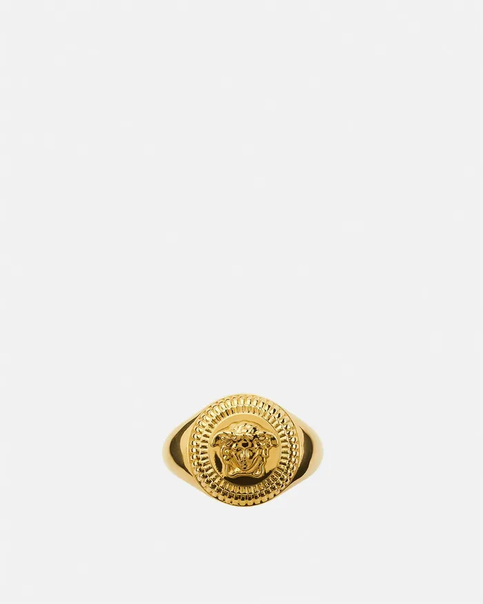 Versace Rings WomenMen Medusa Biggie Ring Light Gold
