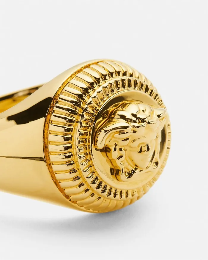 Versace Rings WomenMen Medusa Biggie Ring Light Gold