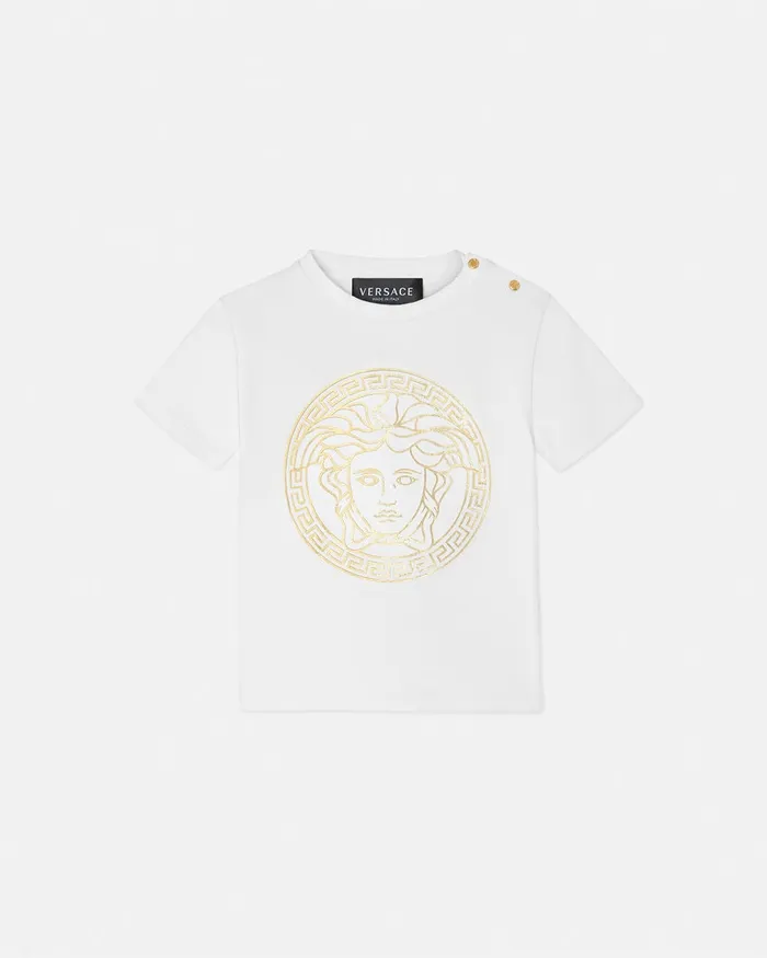 Versace Shirts and Tshirts Kids Medusa Baby TShirt Whiteprint