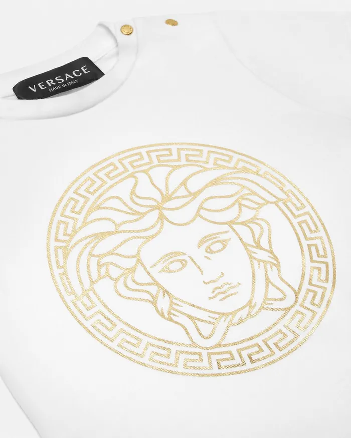 Versace Shirts and Tshirts Kids Medusa Baby TShirt Whiteprint