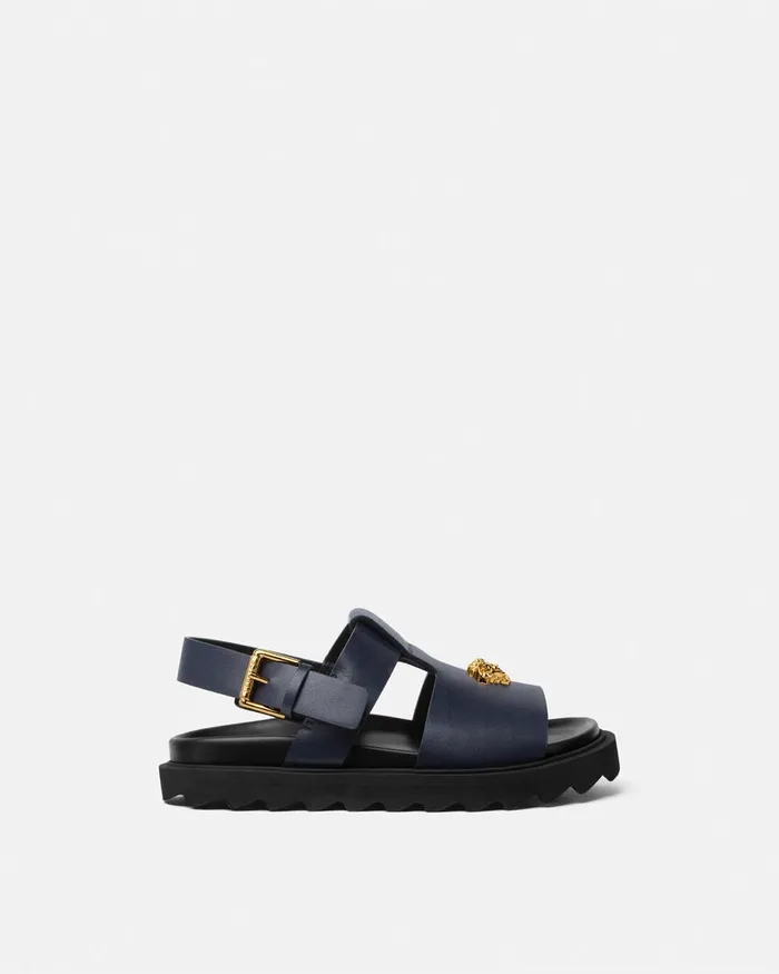 Versace Shoes Kids La Medusa Sandals Blue