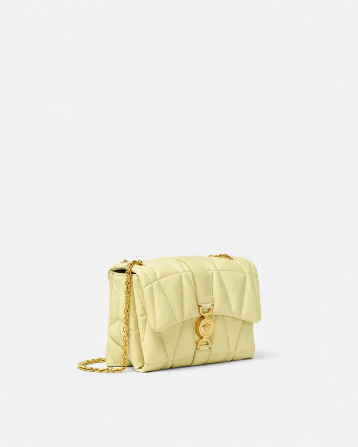 Versace Shoulder and Crossbody Women Kleio Quilted Shoulder Bag Yellow