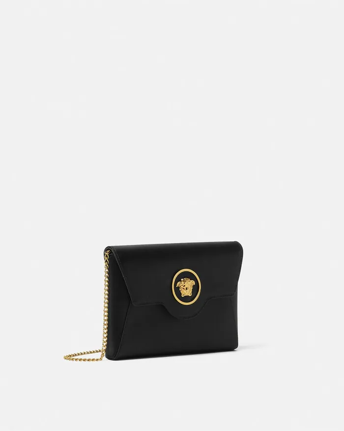 Versace Shoulder and Crossbody Women La Medusa Envelope Clutch Blackgold