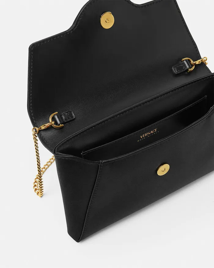 Versace Shoulder and Crossbody Women La Medusa Envelope Clutch Blackgold