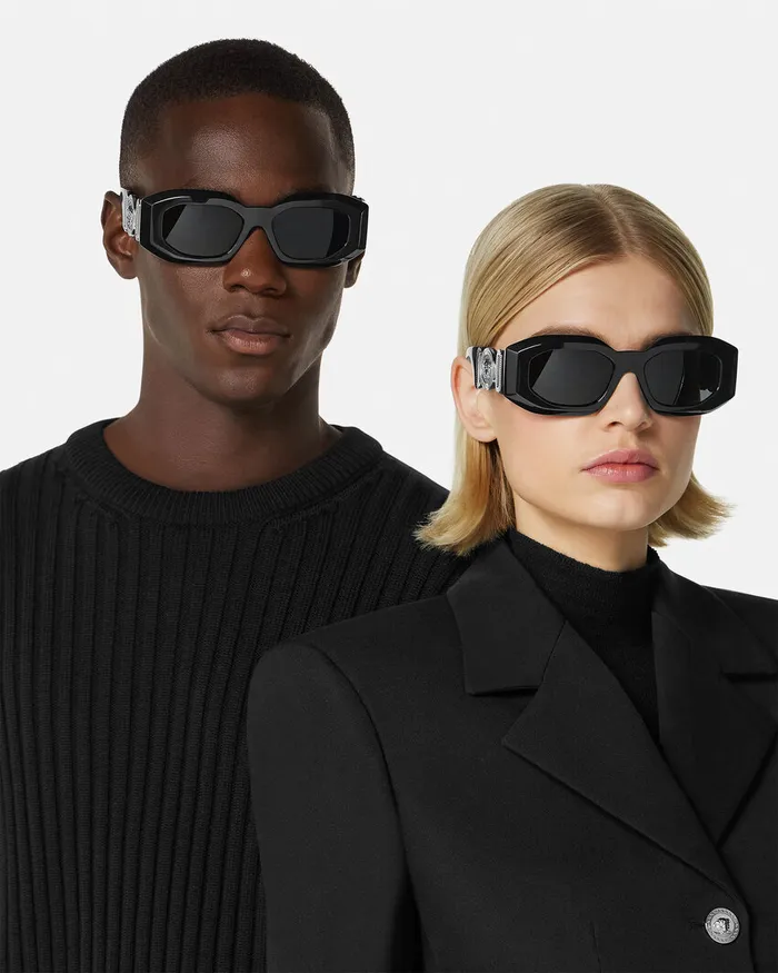 Versace Sunglasses MenWomen Maxi Medusa Biggie Sunglasses Blacksilver