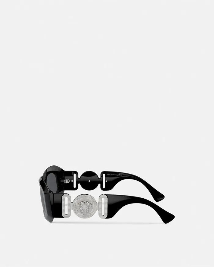 Versace Sunglasses MenWomen Maxi Medusa Biggie Sunglasses Blacksilver