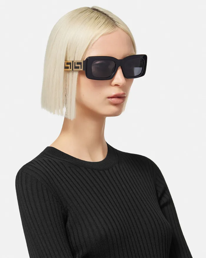 Versace Sunglasses Women Endless Greca Sunglasses Blackgold