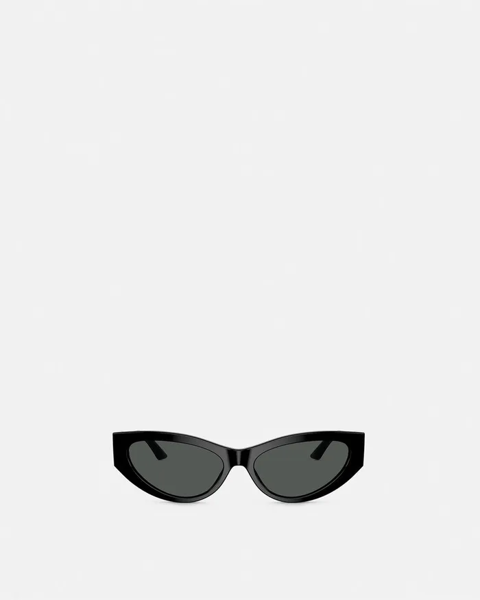 Versace Sunglasses Women Greca Strass CatEye Sunglasses Blackgold