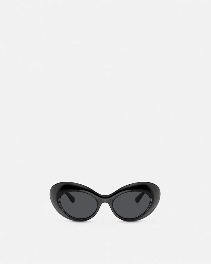 Versace Sunglasses Women Maxi La Medusa Oval Sunglasses Blackgold
