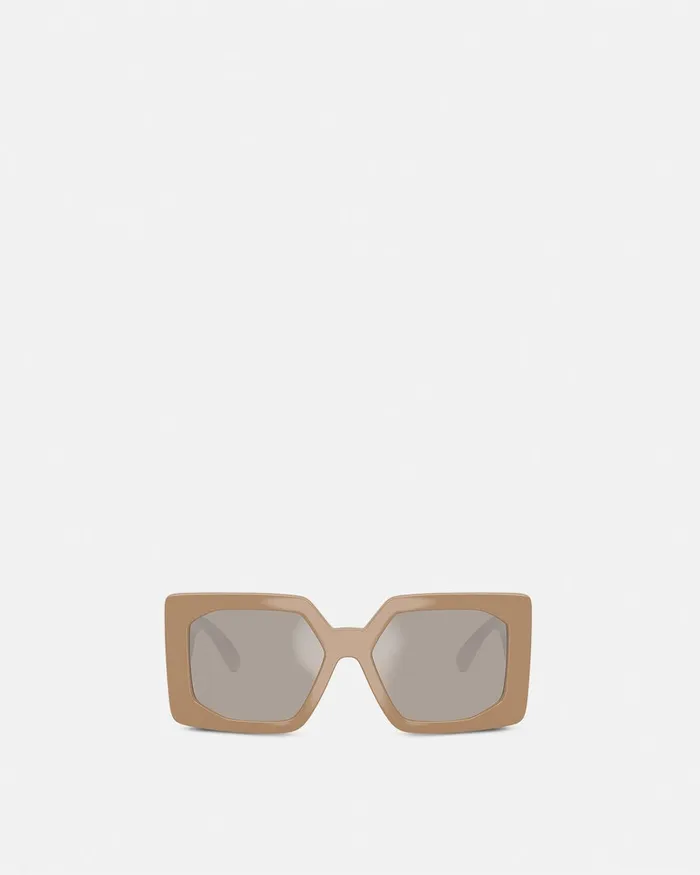 Versace Sunglasses Women Medusa Biggie Maxi Sunglasses Beige