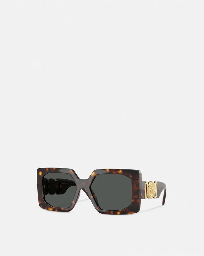 Versace Sunglasses Women Medusa Biggie Maxi Sunglasses Havana