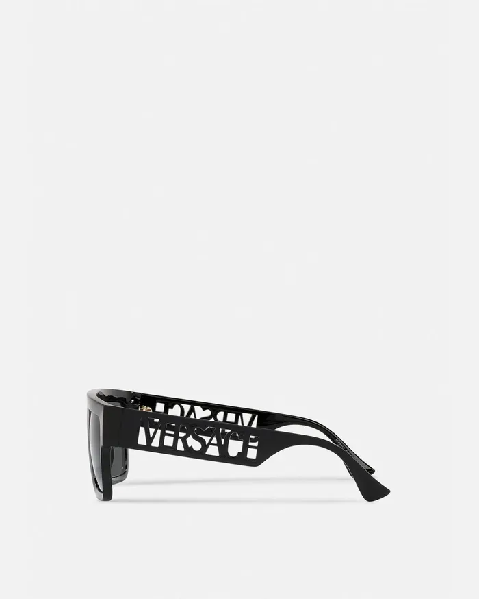 Versace Sunglasses WomenMen 90s Vintage Logo Sunglasses Black