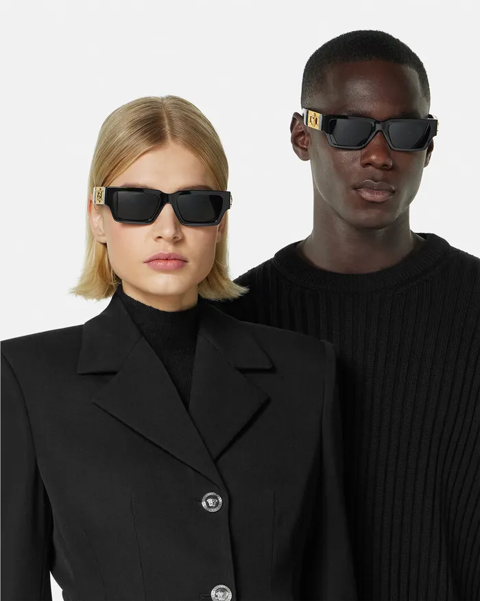 Versace Sunglasses WomenMen Medusa Deco Sunglasses Blackgold