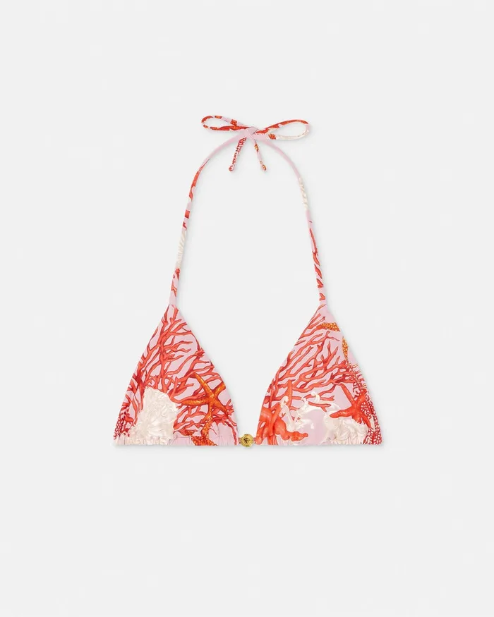 Versace Swimwear Women Barocco Sea Bikini Top Pinkprint